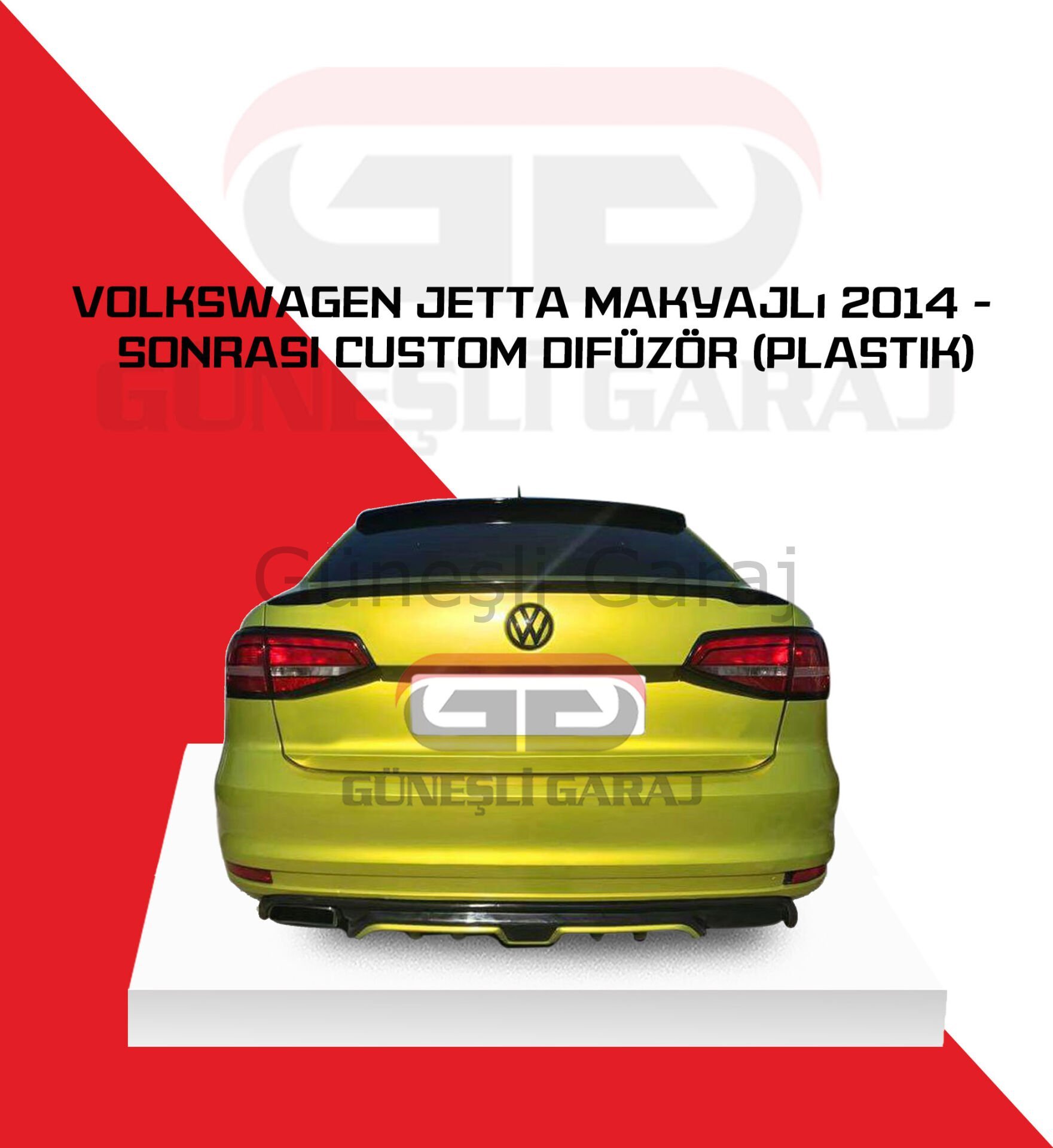 Volkswagen Jetta Makyajlı 2014 - Sonrası Custom Difüzör (Plastik)