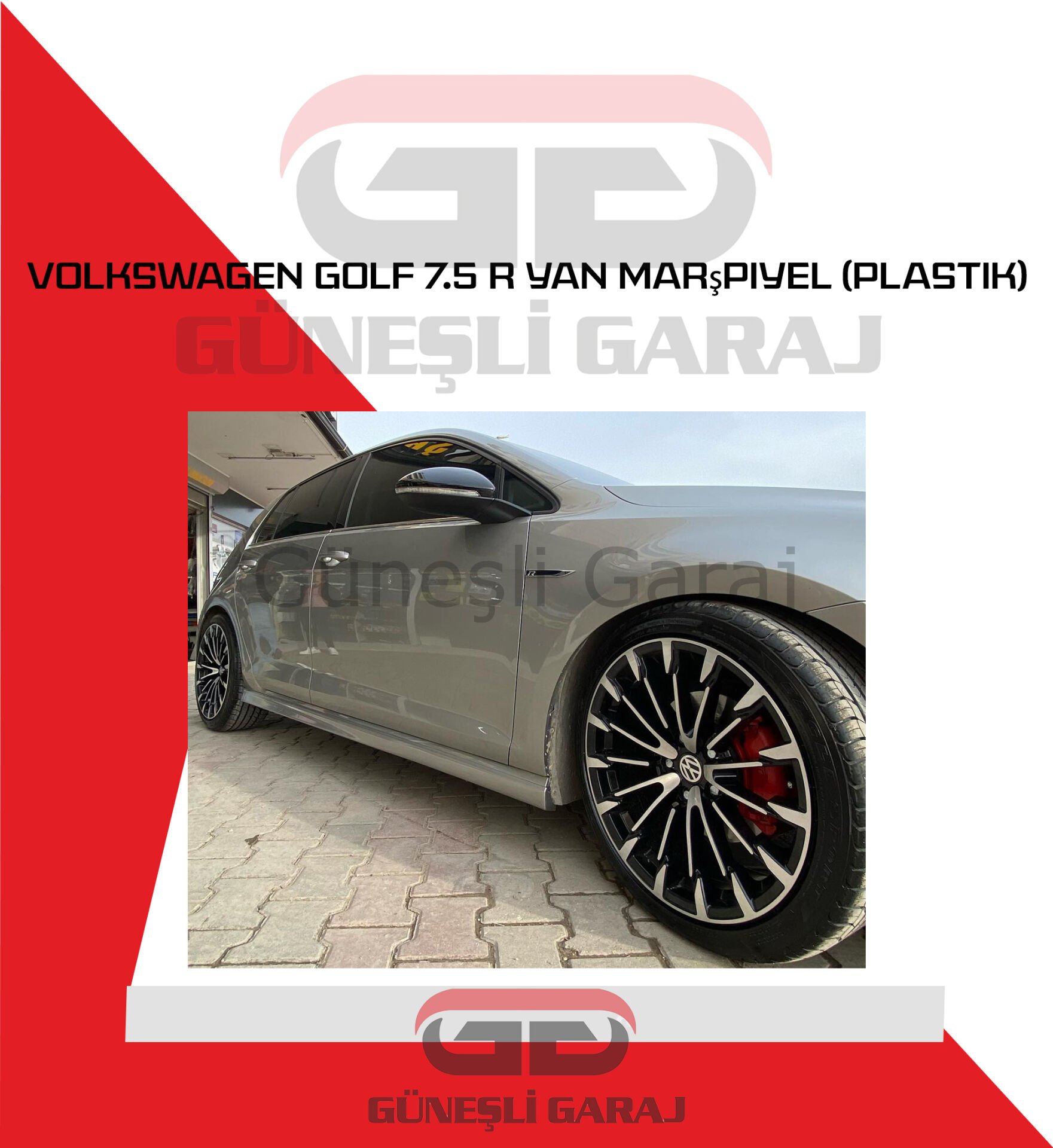 Volkswagen Golf 7.5 R Yan Marşpiyel (Plastik)