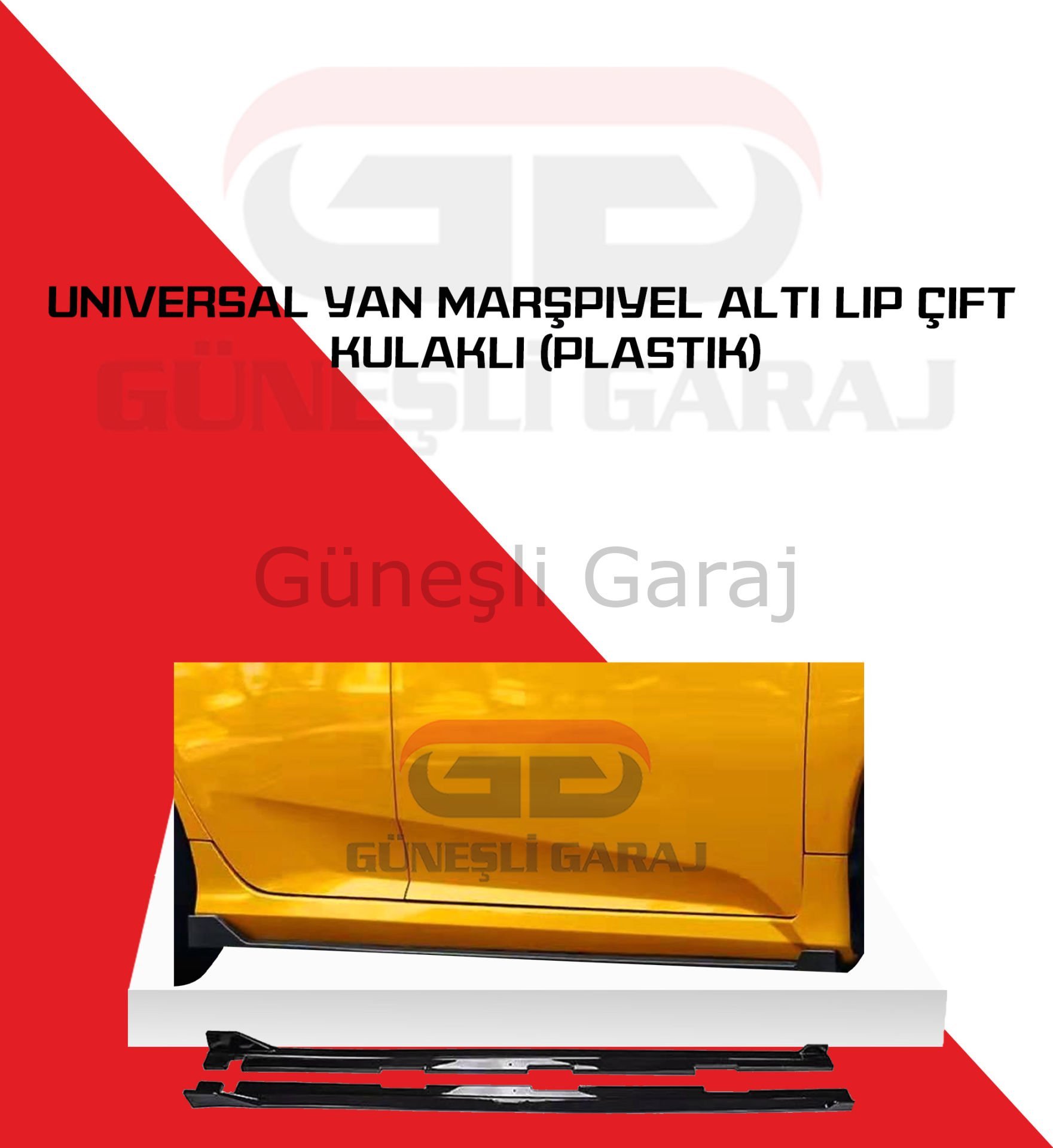 Universal Yan Marşpiyel Altı Lip Çift Kulaklı (Plastik)