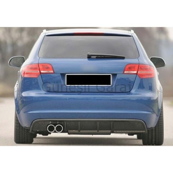 Audi A3 2003-2012 HB 2 Kapı S3 Difüzör Soldan Çift (Plastik)