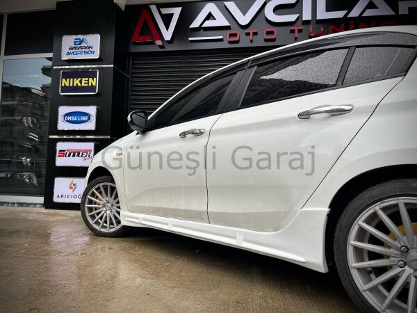 Fiat Egea Çıkıntılı Yan Marşiyel (Plastik)