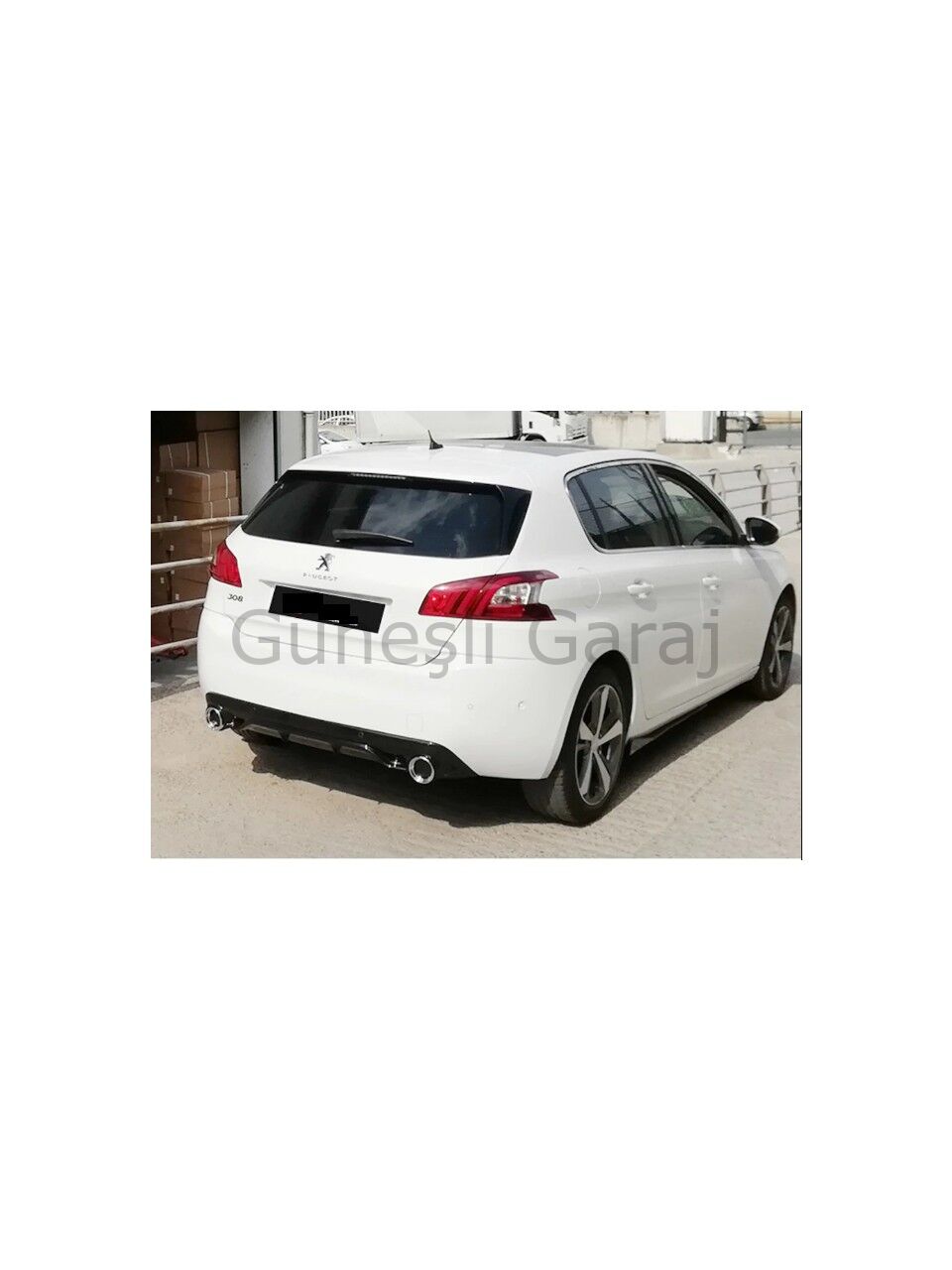 Peugeot 308 2013-2021 Egzoz Görünümlü Difüzör (Plastik)