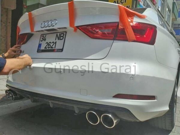 Audi A3 S3  2013 - 2016 Sedan Difüzör (Plastik)