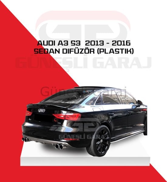 Audi A3 S3  2013 - 2016 Sedan Difüzör (Plastik)
