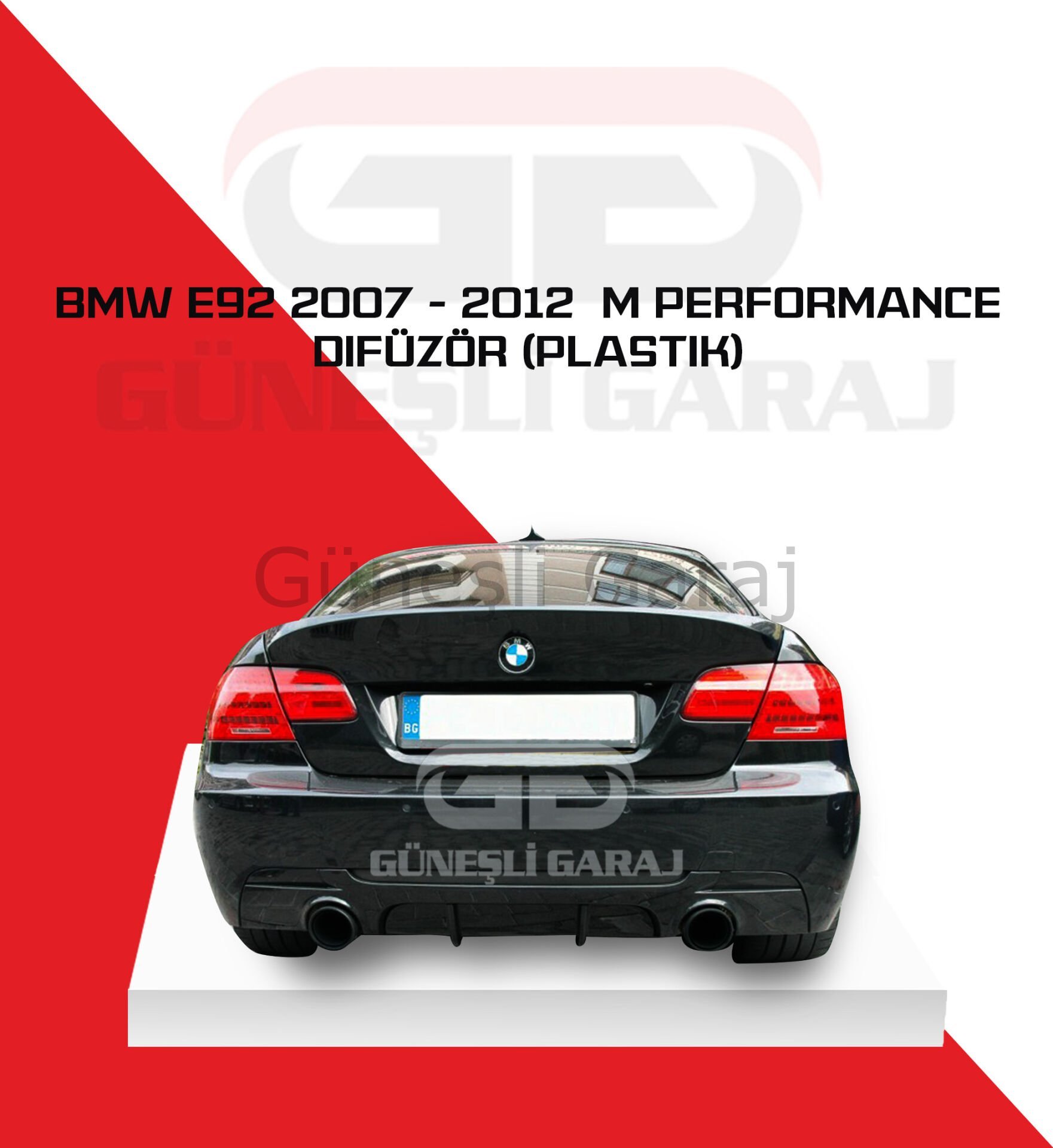 Bmw E92 2007 - 2012  M Performance Difüzör (Plastik)