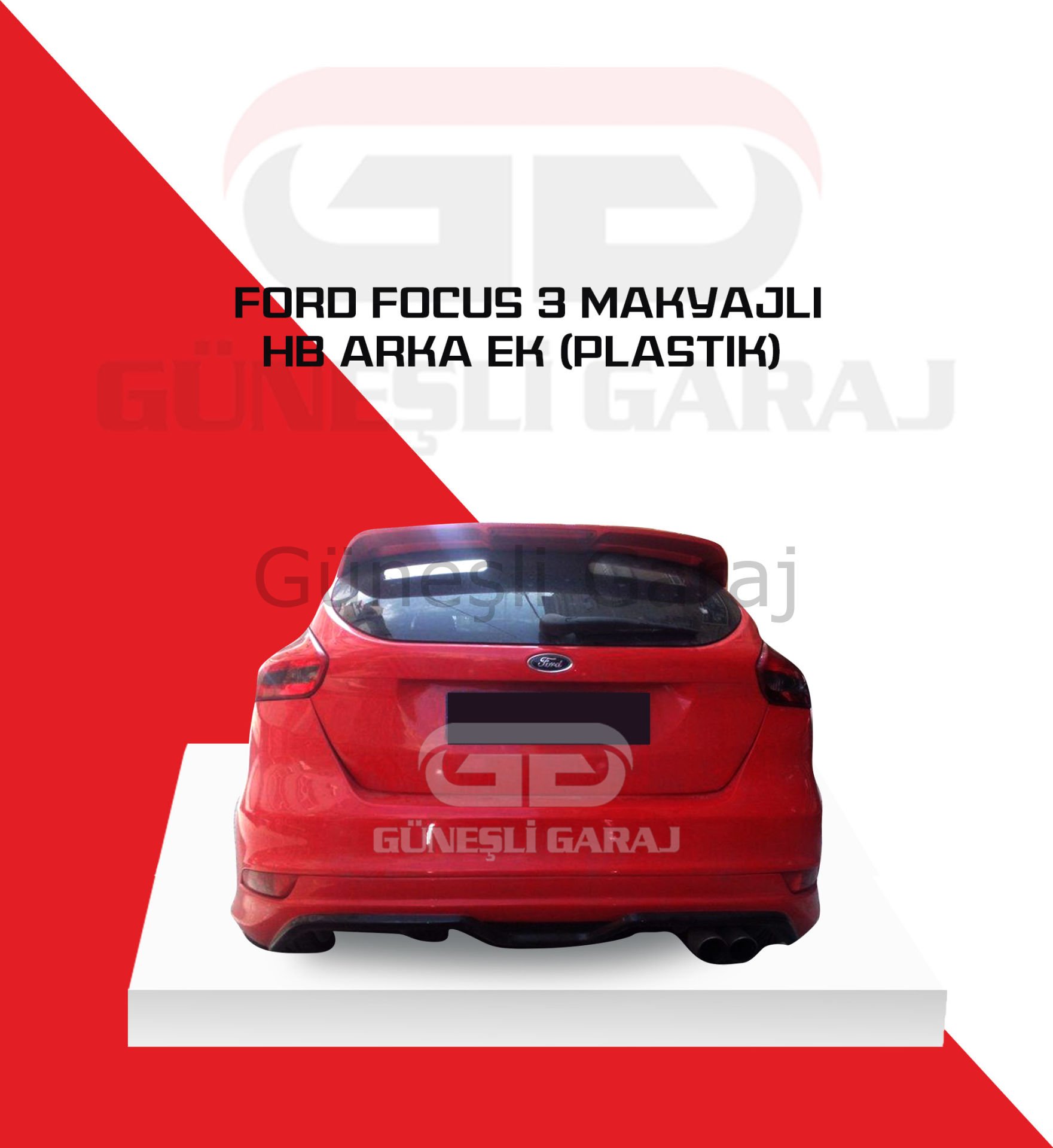 Ford Focus 3 Makyajlı Hb Arka Ek (Plastik)