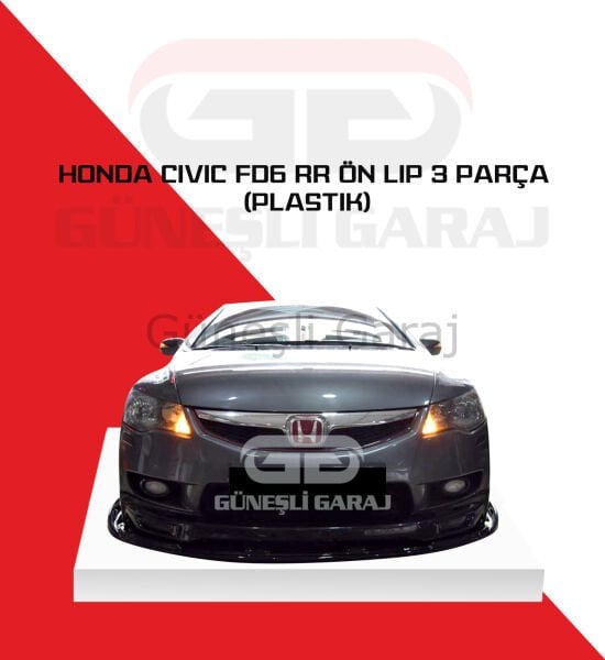 Honda Civic Fd6 RR 3 Parça Ön Lip (Plastik)