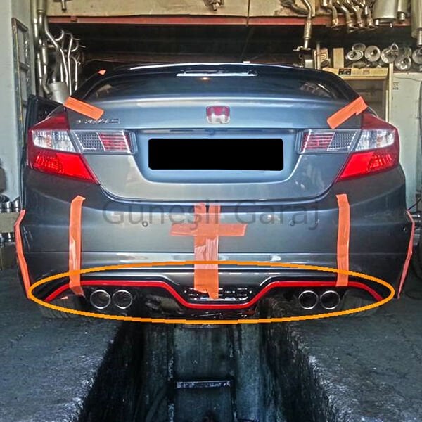 Honda Civic Fb7 Custom Difüzör (Plastik)