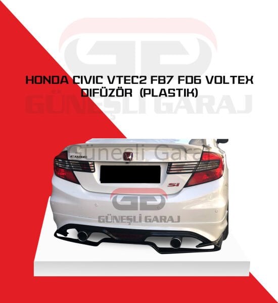 Honda Civic Vtec2 Fb7 Fd6 Voltex Difüzör  (Plastik)