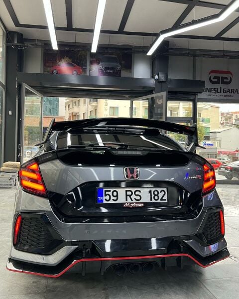Honda Civic Fc5 6 Parça Arka Flap (Plastik)