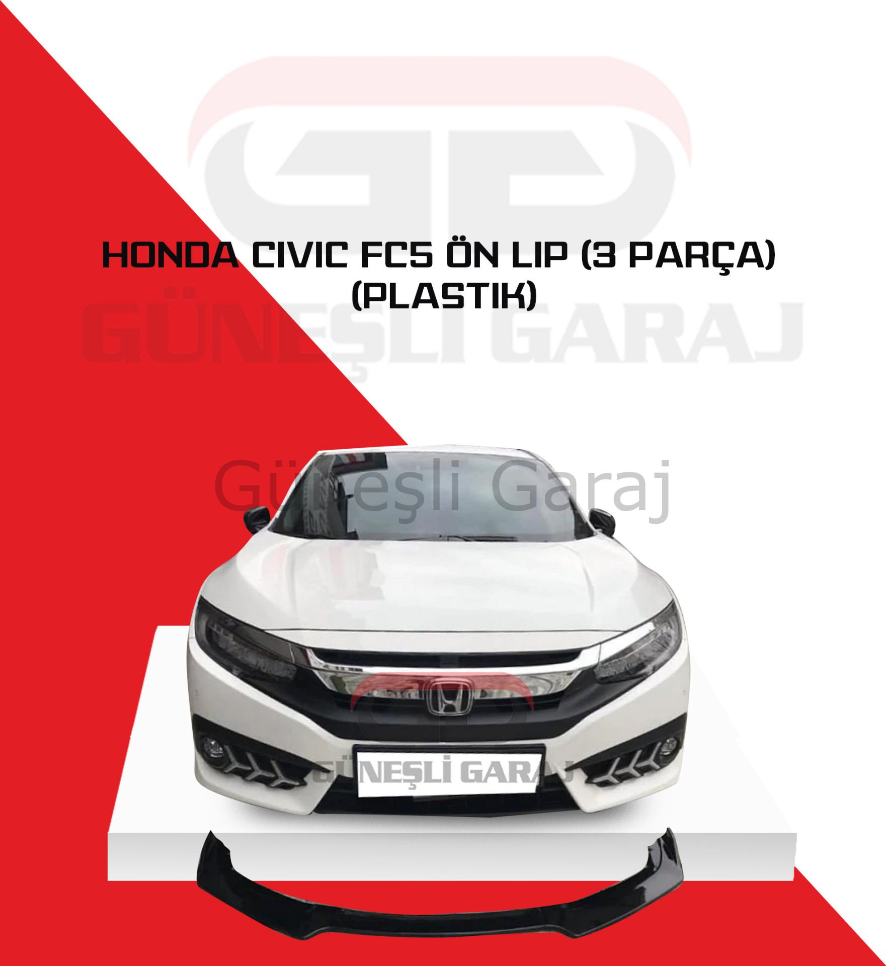 Honda Civic Fc5 Ön Lip (3 Parça) (Plastik)