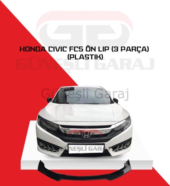 Honda Civic Fc5 Ön Lip (3 Parça) (Plastik)
