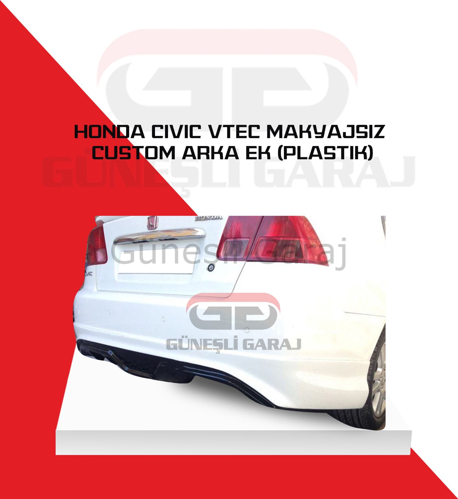 Honda Civic İes Makyajsız Kasa Custom Arka Ek (Plastik)