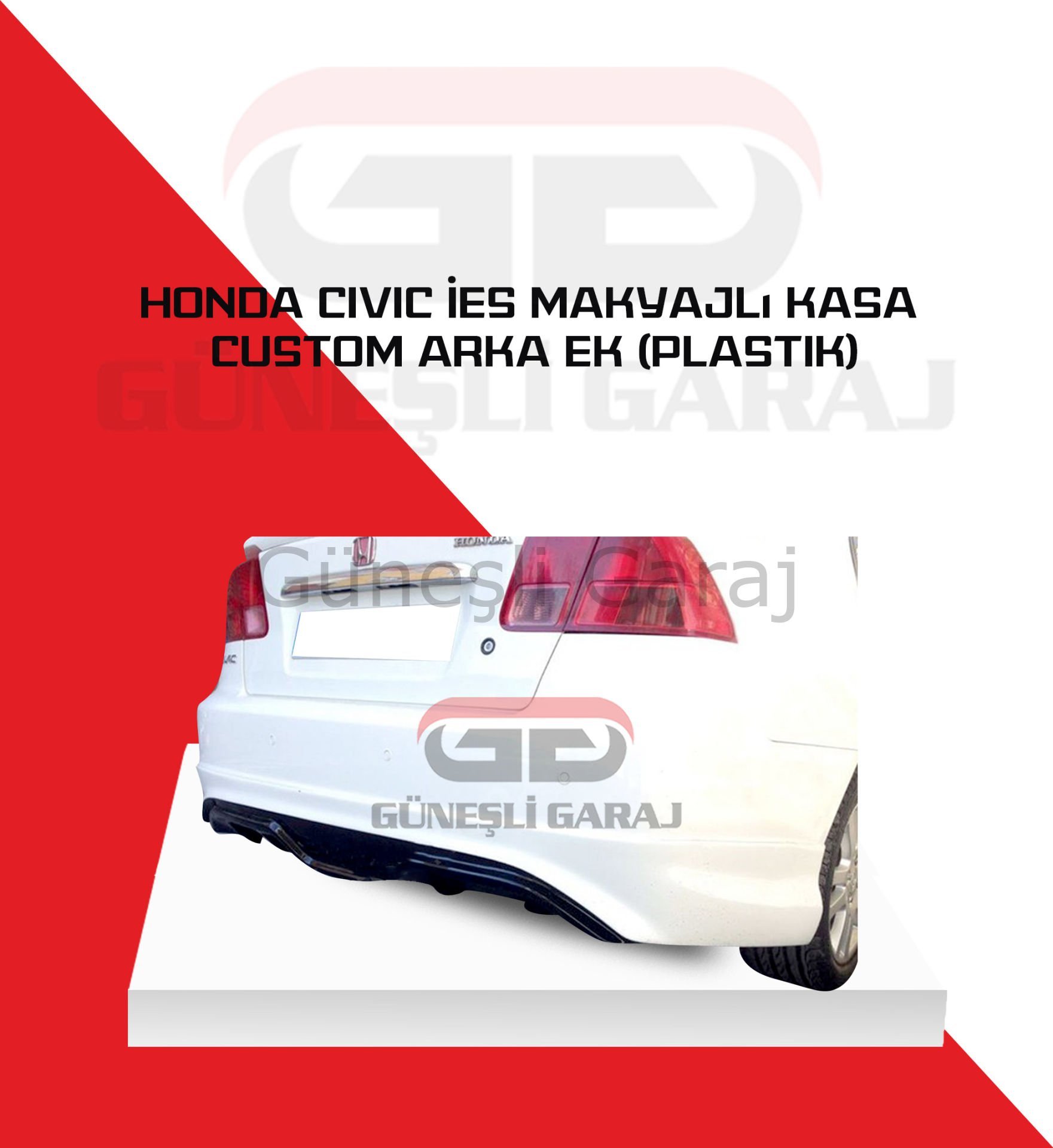 Honda Civic İes Makyajlı Kasa Custom Arka Ek (Plastik)