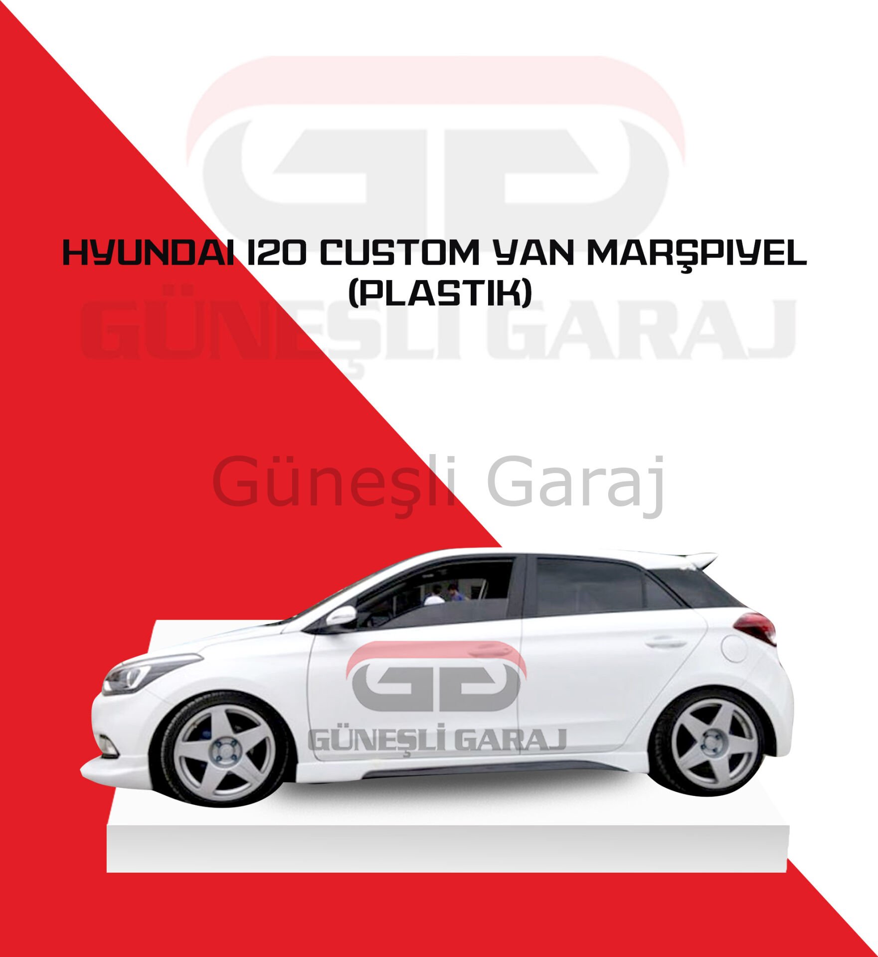 Hyundai i20 Custom Yan Marşpiyel (Plastik)