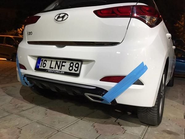 Hyundai i20 Egzoz Görünüm Difüzör (Plastik)
