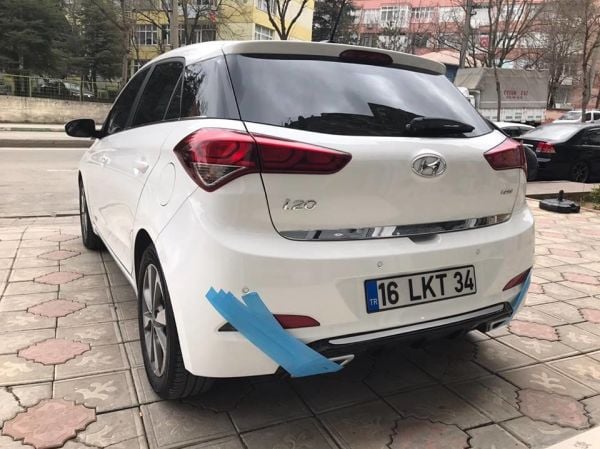 Hyundai i20 Egzoz Görünüm Difüzör (Plastik)