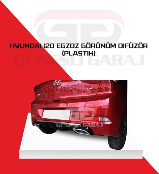 Hyundai i20 Egzoz Görünüm Difüzör (Plastik)