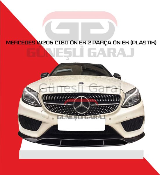Mercedes W205 C180 2 Parça Ön Ek (Plastik)