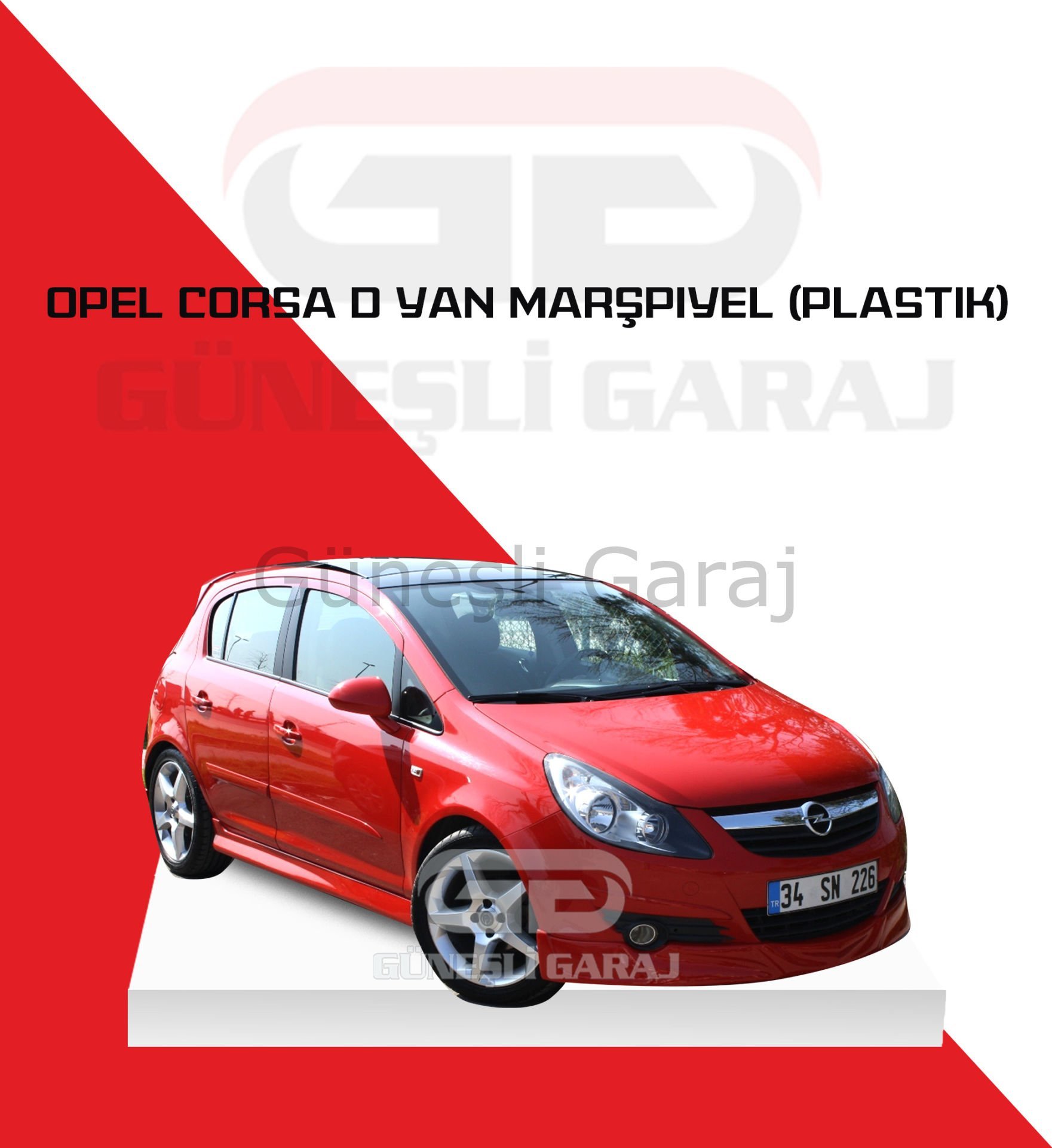 Opel Corsa D Yan Marşpiyel (Plastik)