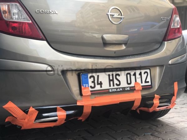Opel Corsa D Egzoz Görünümlü Difüzör (Plastik)