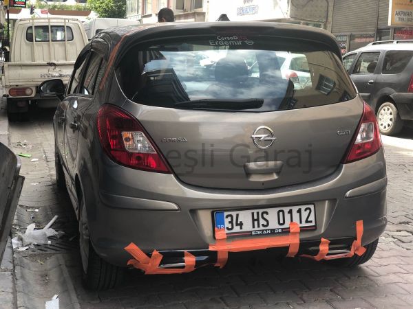 Opel Corsa D Egzoz Görünümlü Difüzör (Plastik)