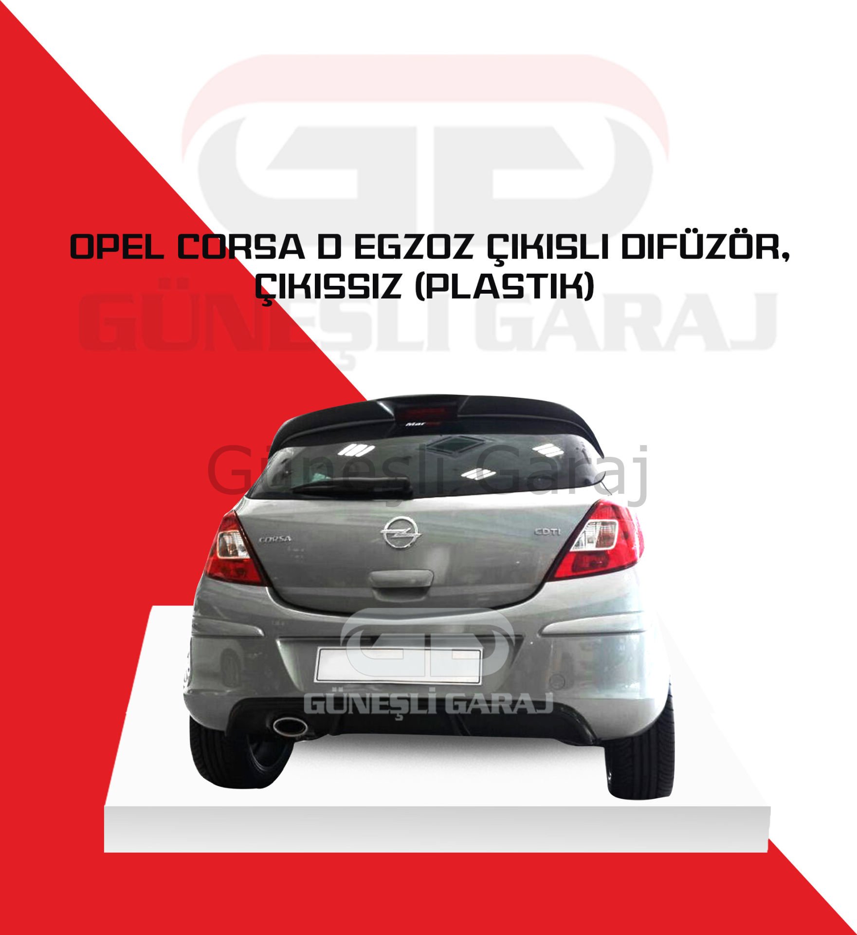Opel Corsa D Egzoz Çıkışlı Difüzör (Plastik)