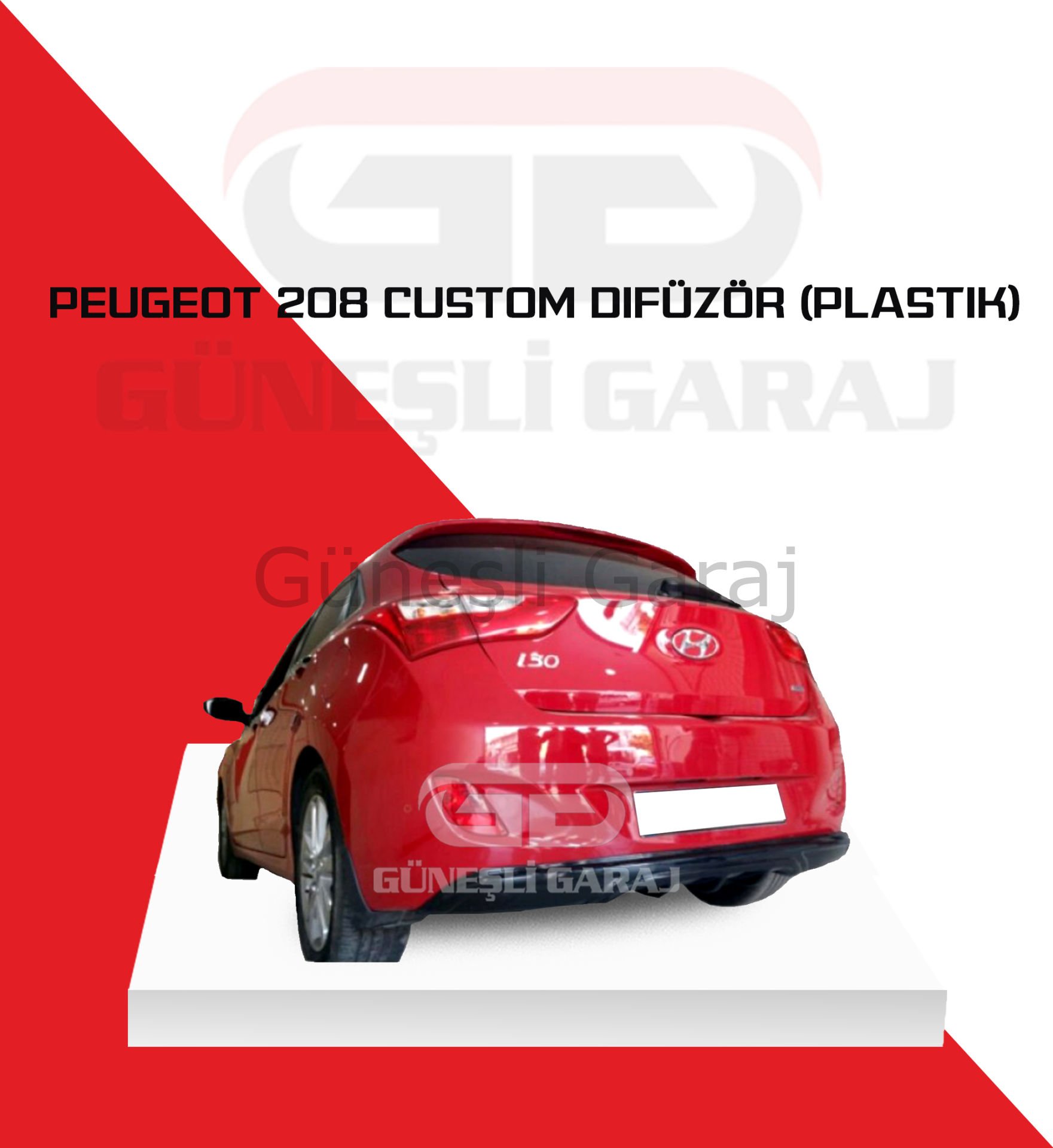 Peugeot 208 Custom Difüzör (Plastik)