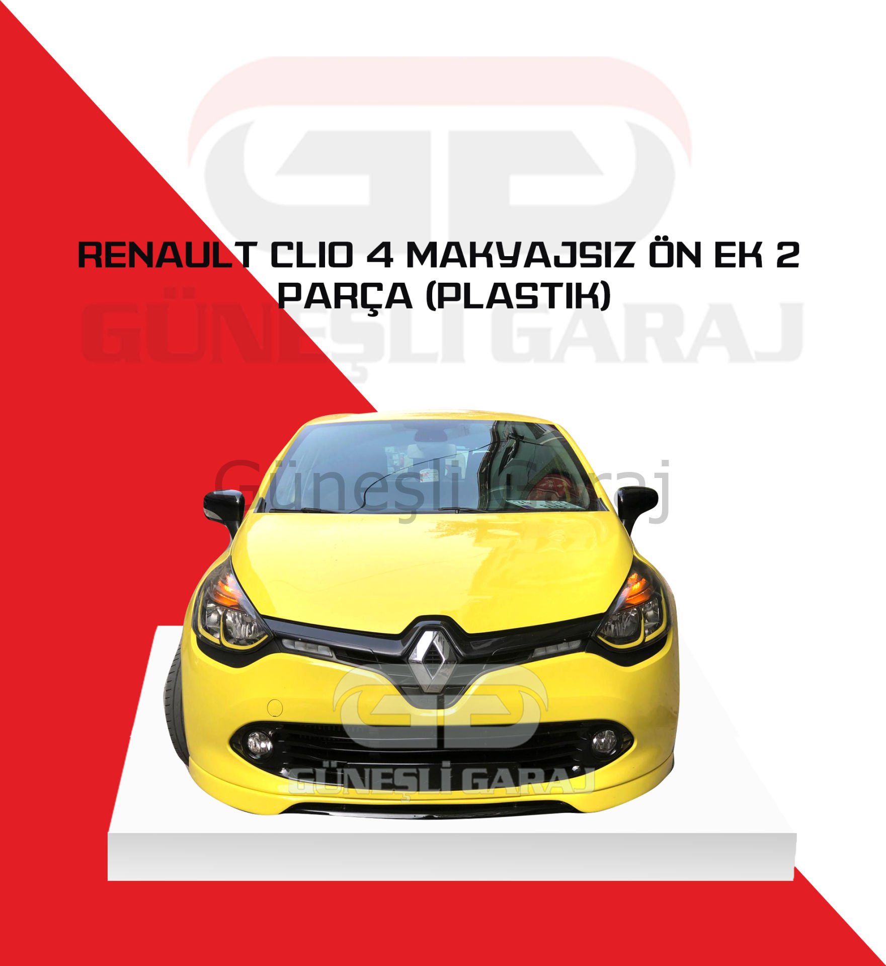 Renault Clio 4 Makyajsız Ön Ek 2 Parça (Plastik)
