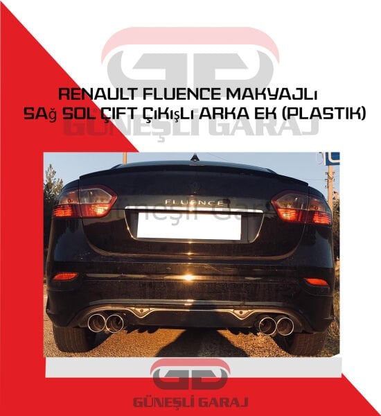Renault Fluence Makyajlı Sağ Sol Çift Çıkışlı Arka Ek (Plastik)