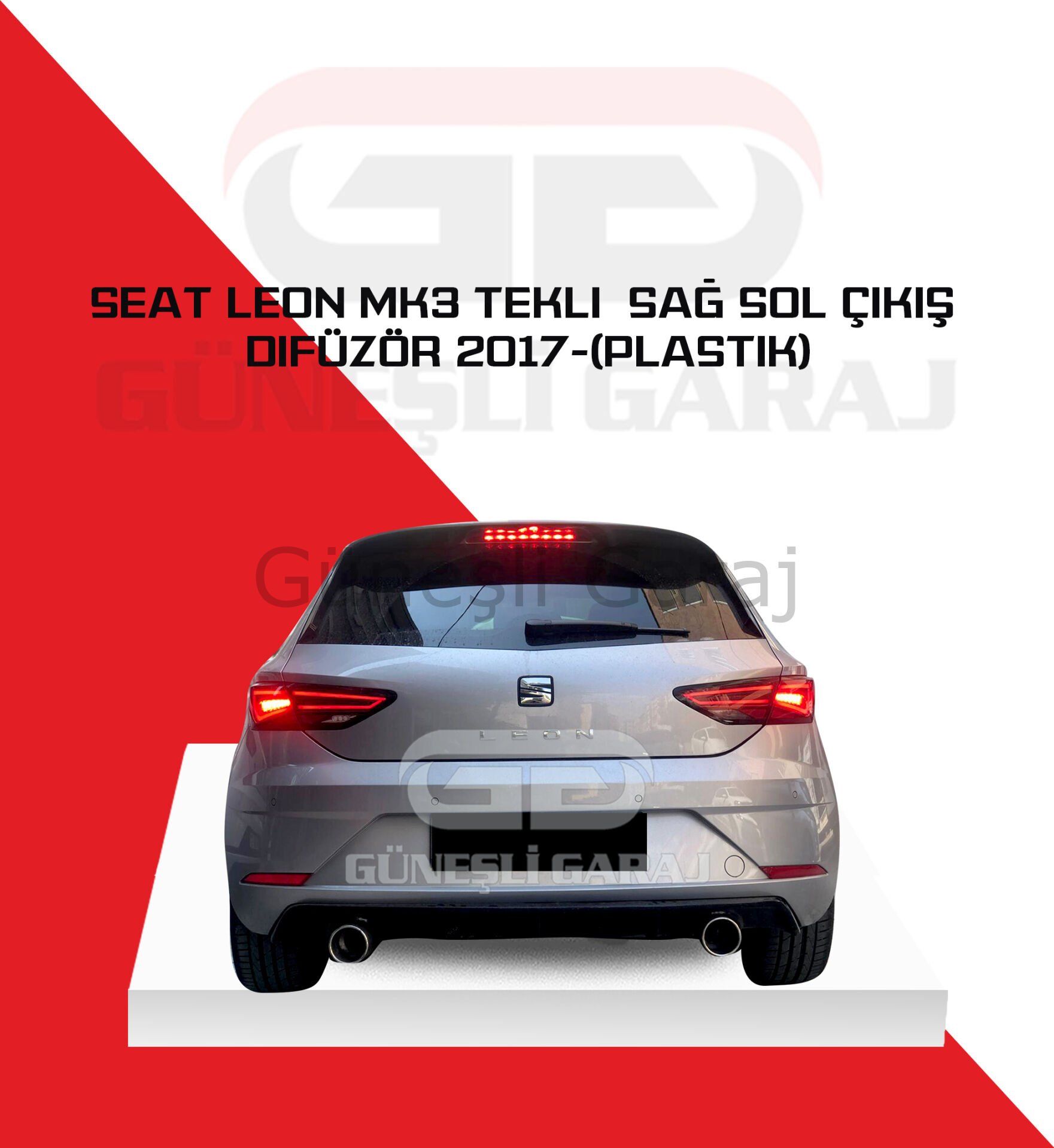 Seat Leon Mk3 2017-2020 Tekli Sağ Sol Çıkış Difüzör (Plastik)