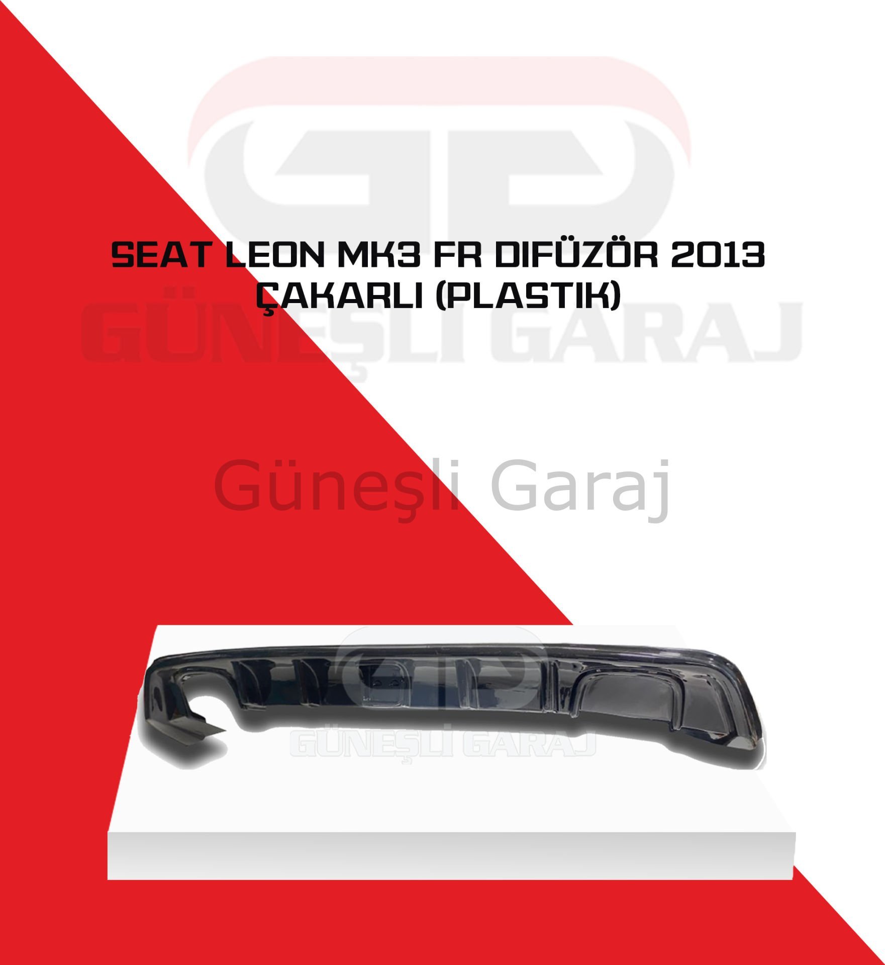 Seat Leon Mk3 Fr 2013-2016 Çakarlı Difüzör (Plastik)