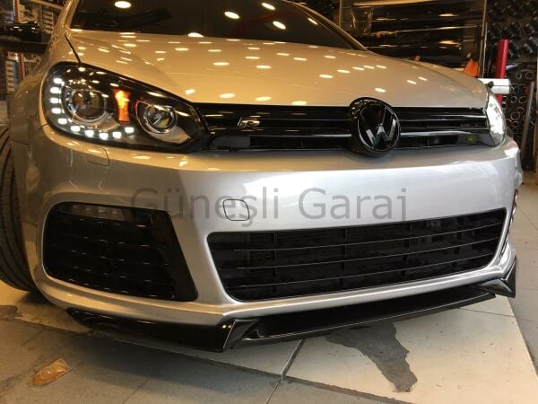 Volkswagen Golf 6 3 Parça Ön Lip (Plastik)