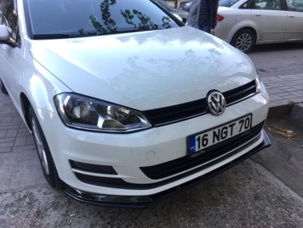 Volkswagen Golf 7 Düz Ön Lip (Plastik)