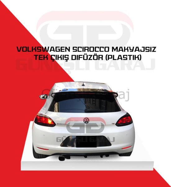 Volkswagen Scirocco Makyajsız Tek Çıkış Difüzör (Plastik)